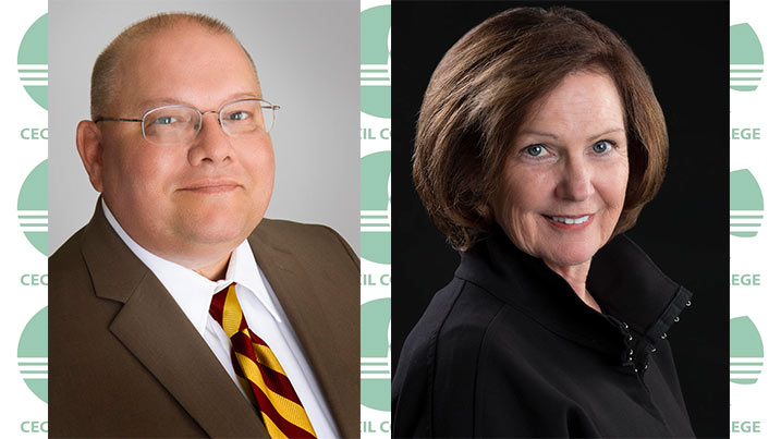 Image of headshots of Raymond W. “Chick” Hamm, Jr., as Chair of the Board of Trustees and Kathleen Kunda, Vice Chair.