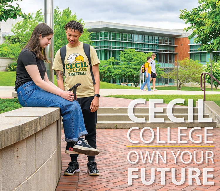 Students on Cecil College's North East campus.